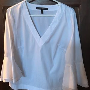 White pullover blouse from WHBM.